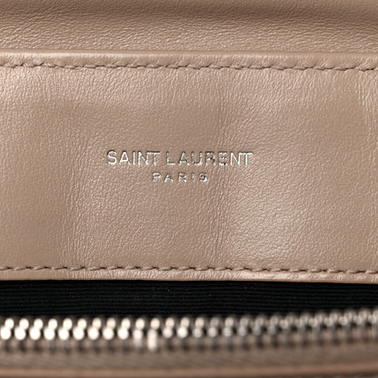 Saint Laurent Calfskin Y Quilted Monogram Medium Loulou Chain Satchel Dark Beige 5 of 15