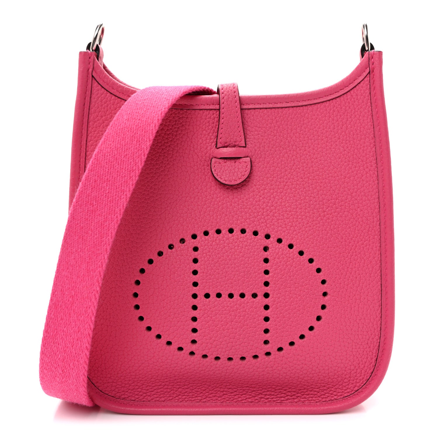 Hermes Taurillon Clemence Evelyne TPM Framboise 5 of 10