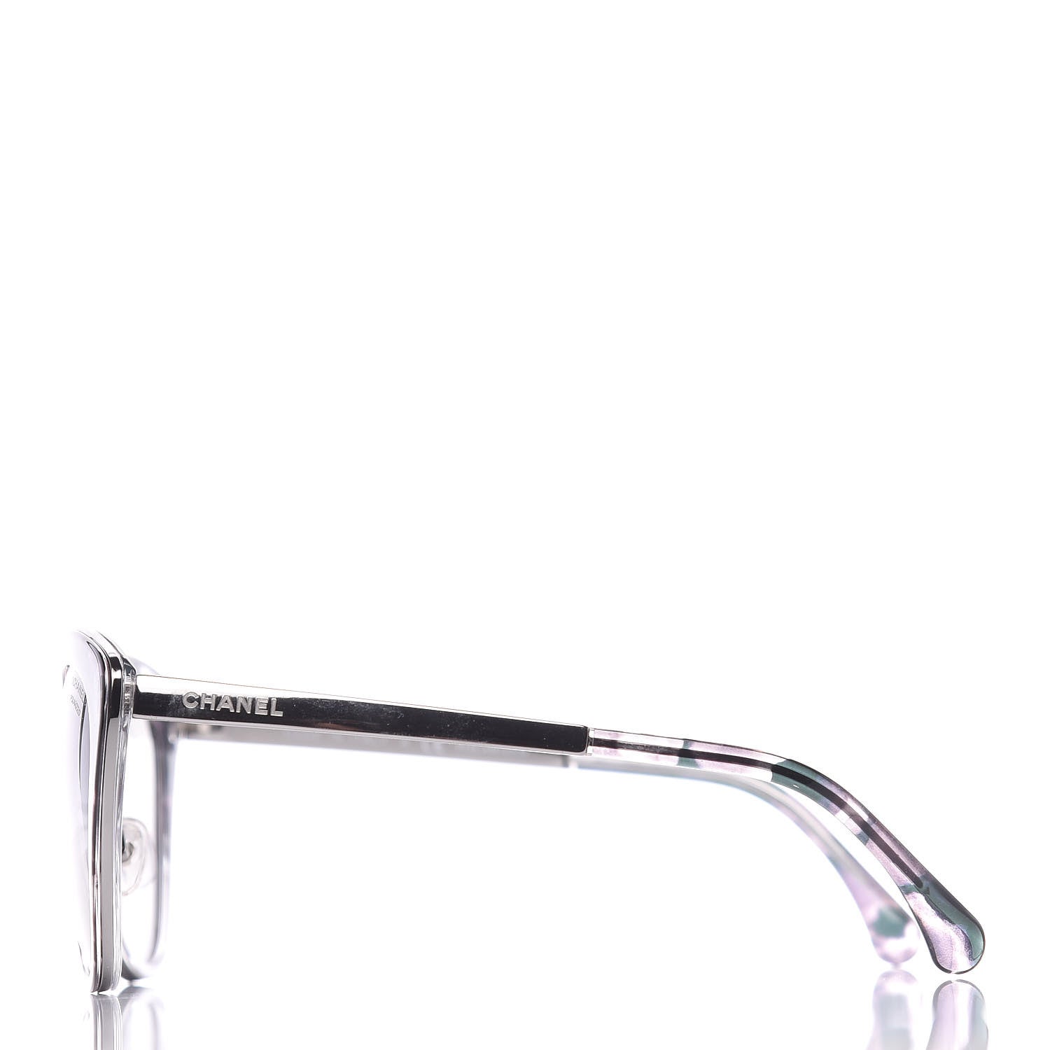 Chanel Polarized Metal Cat Eye Sunglasses 4208 Silver 3 of 8