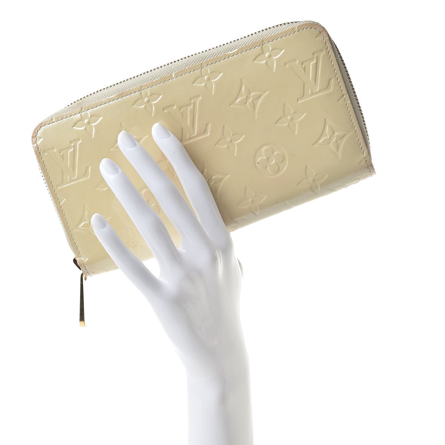 Louis Vuitton Vernis Zippy Wallet Blanc Corail 2 of 13
