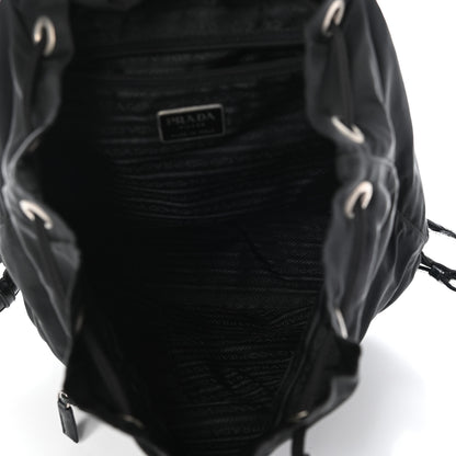 Prada Nylon Vela Medium Cinch Backpack Black 5 of 9