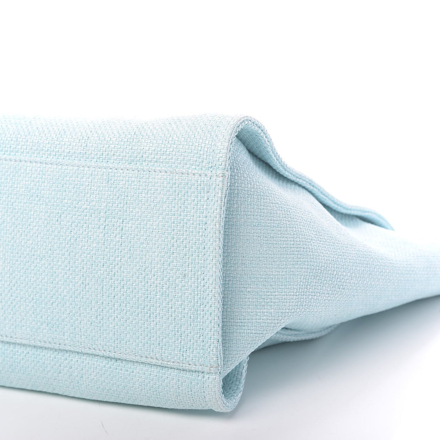 Woven Straw Raffia Large Deauville Tote Turquoise