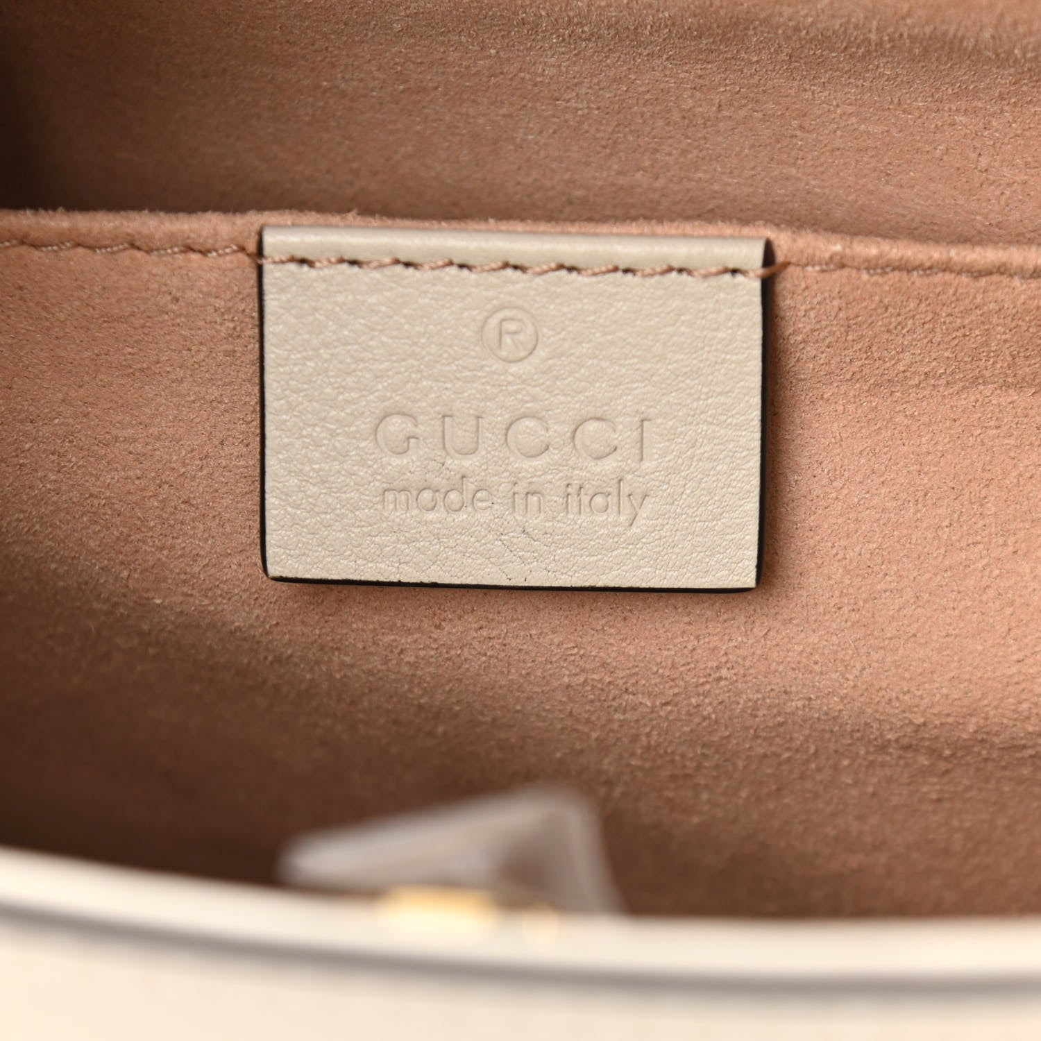 Gucci Wonka Grain Calfskin Small Diana Tote Bag Mystic White Orange Fluo 6 of 13