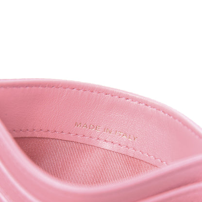 Chanel Caviar Camellia Embossed Card Holder Pink 7 of 9