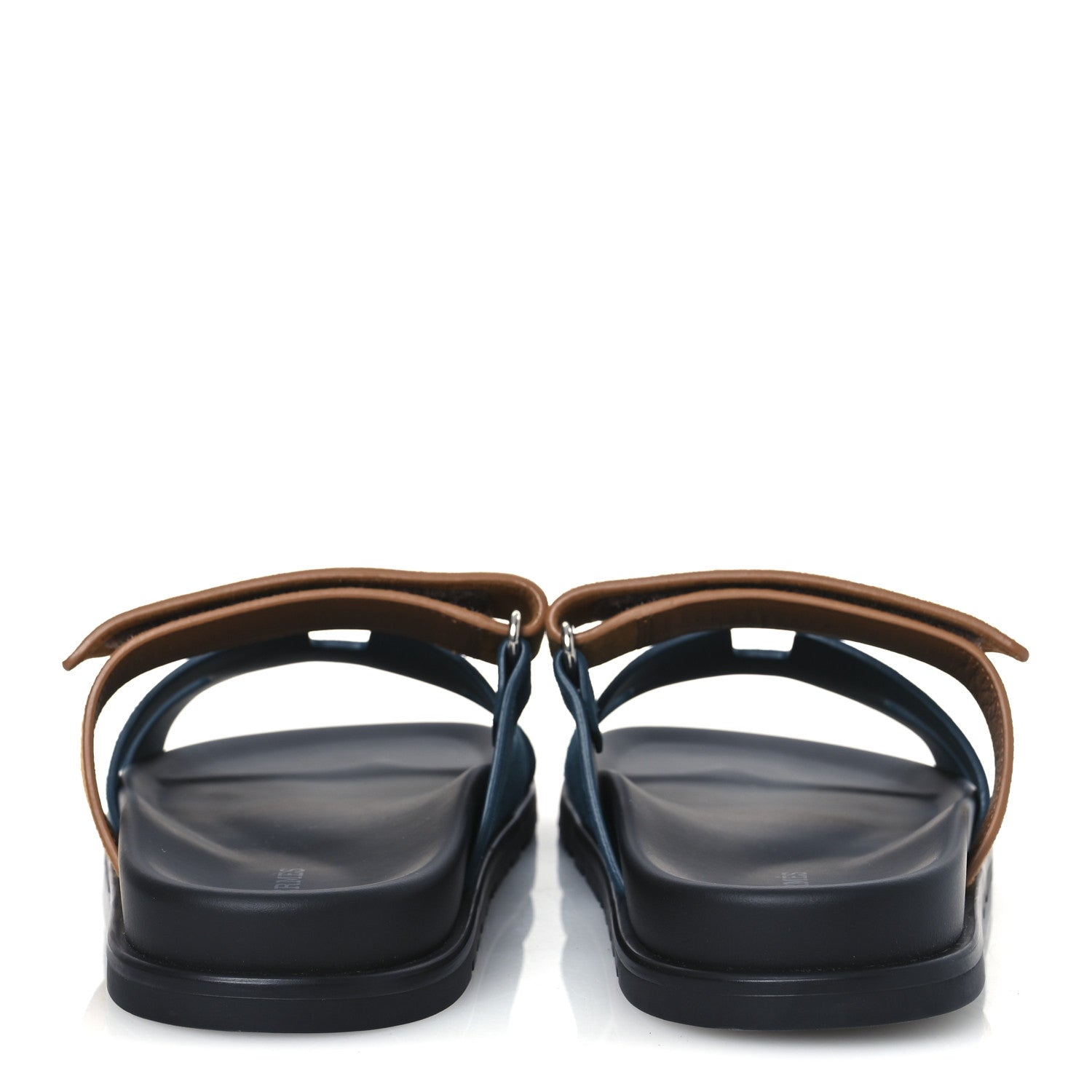 Hermes Suede Goatskin Womens Chypre Sandals 39 Vert Mousse Naturel 5 of 11