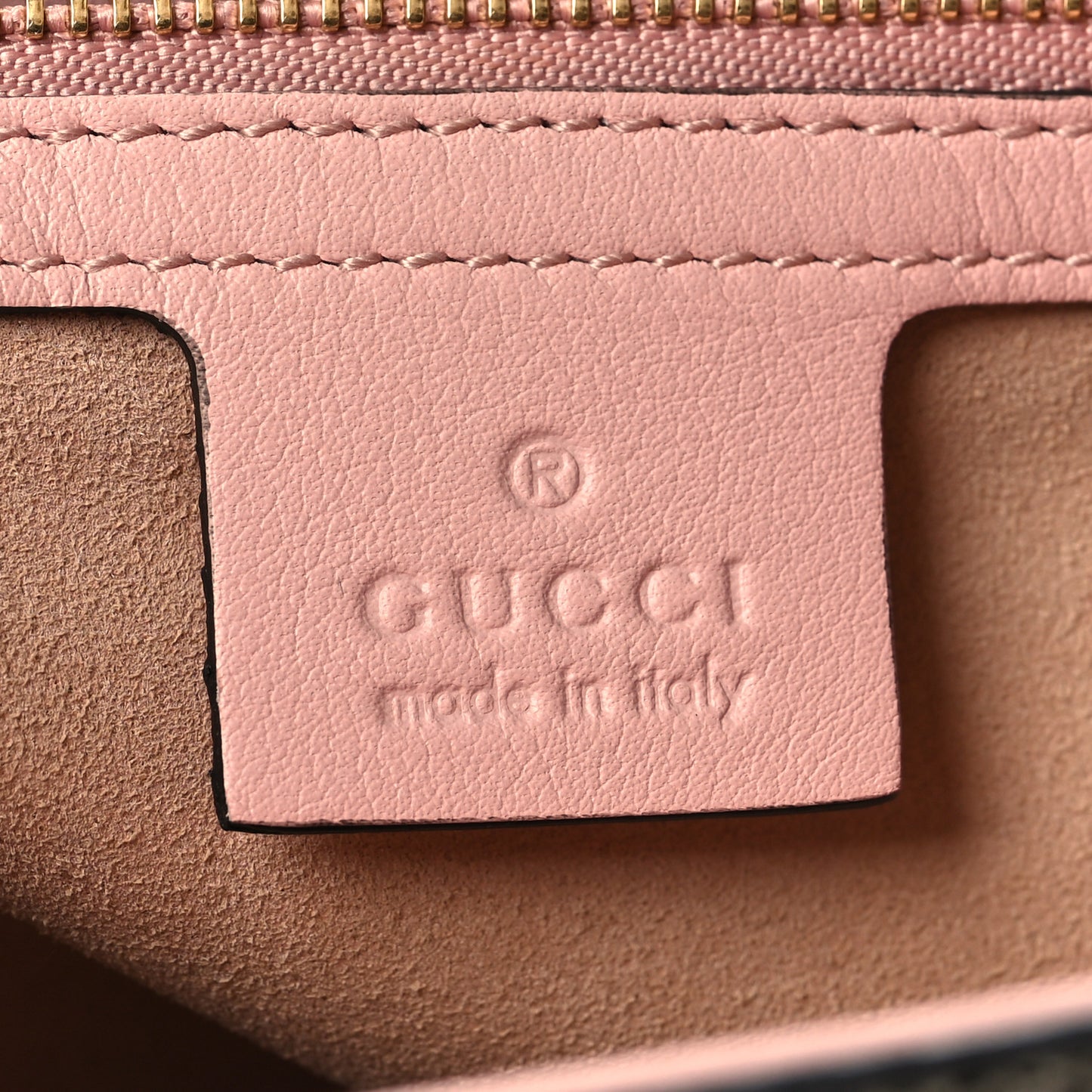 GG Supreme Monogram Calfskin Medium Padlock Shoulder Bag Beige Perfect Pink