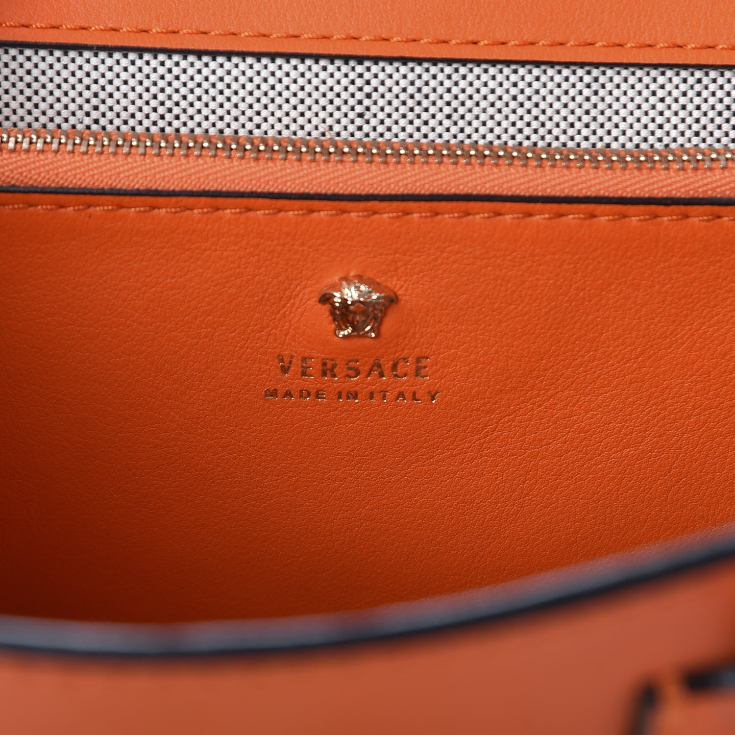 Versace Vitello Medium Palazzo Empire Bag Orange 7 of 8