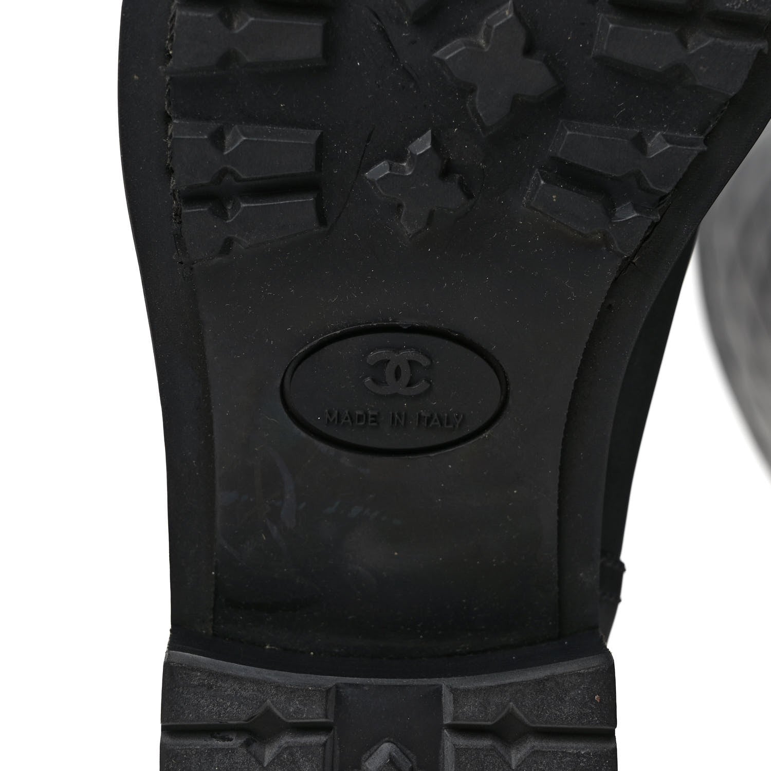 Chanel Oily Calfskin Quilted High Boots 39.5 Black 6 of 9