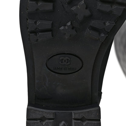Chanel Oily Calfskin Quilted High Boots 39.5 Black 6 of 9