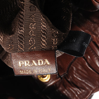 Prada Nappa Antique Python Bow Bag Bruciato 11 of 11