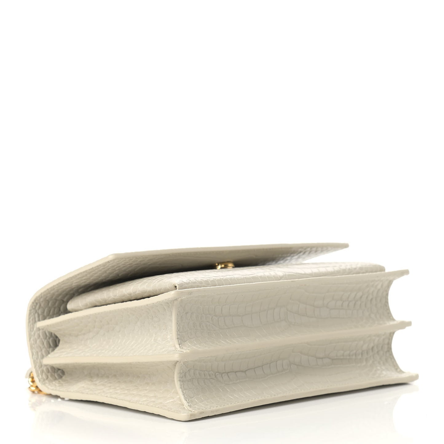 Calfskin Crocodile Embossed Medium Monogram Sunset Blanc Vintage