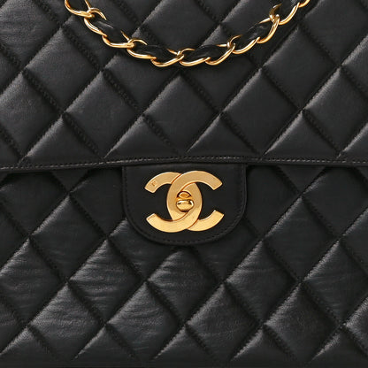 Chanel Lambskin Quilted Jumbo Single Flap Black 9 of 11