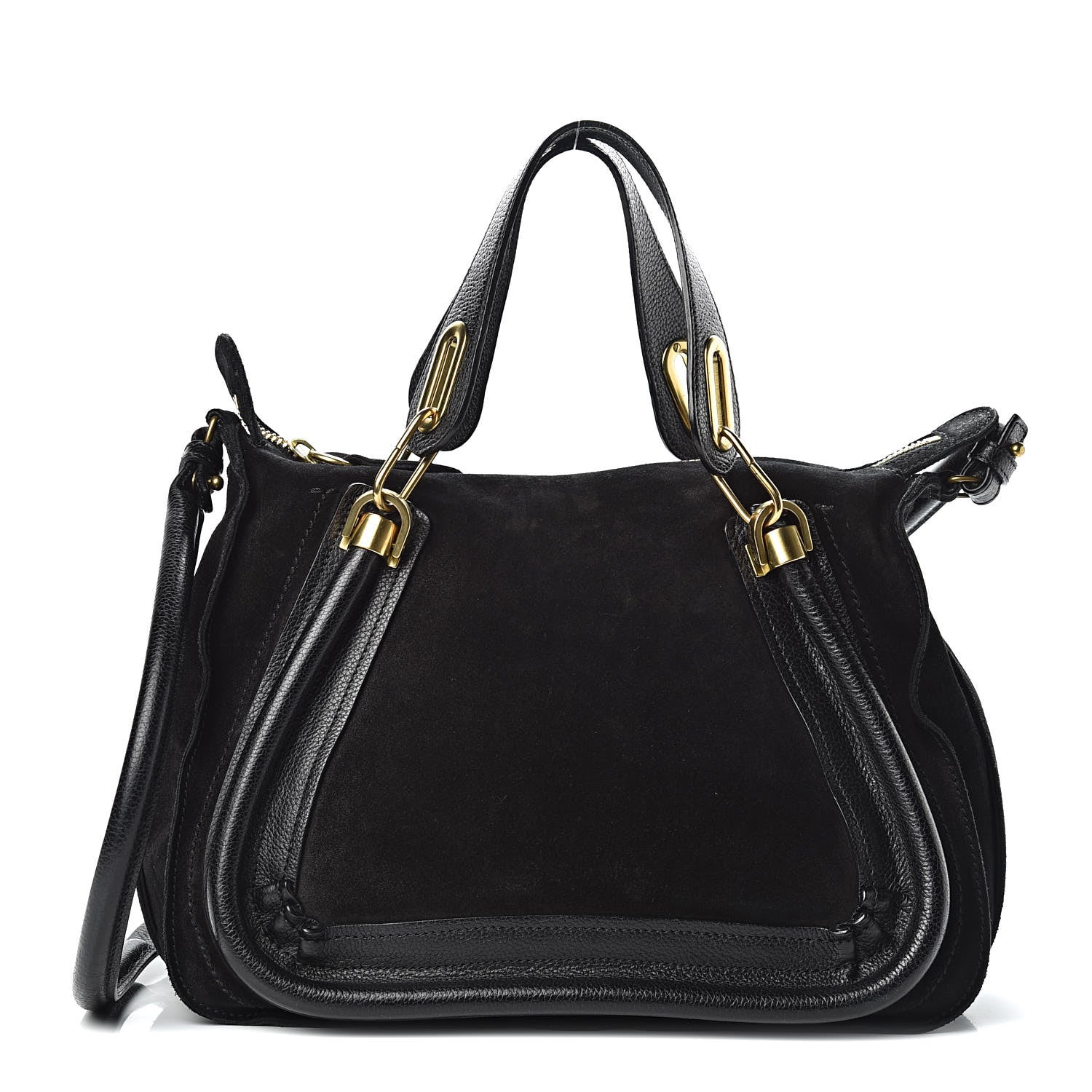 Chloe Suede Calfskin Small Paraty Black 1 of 16