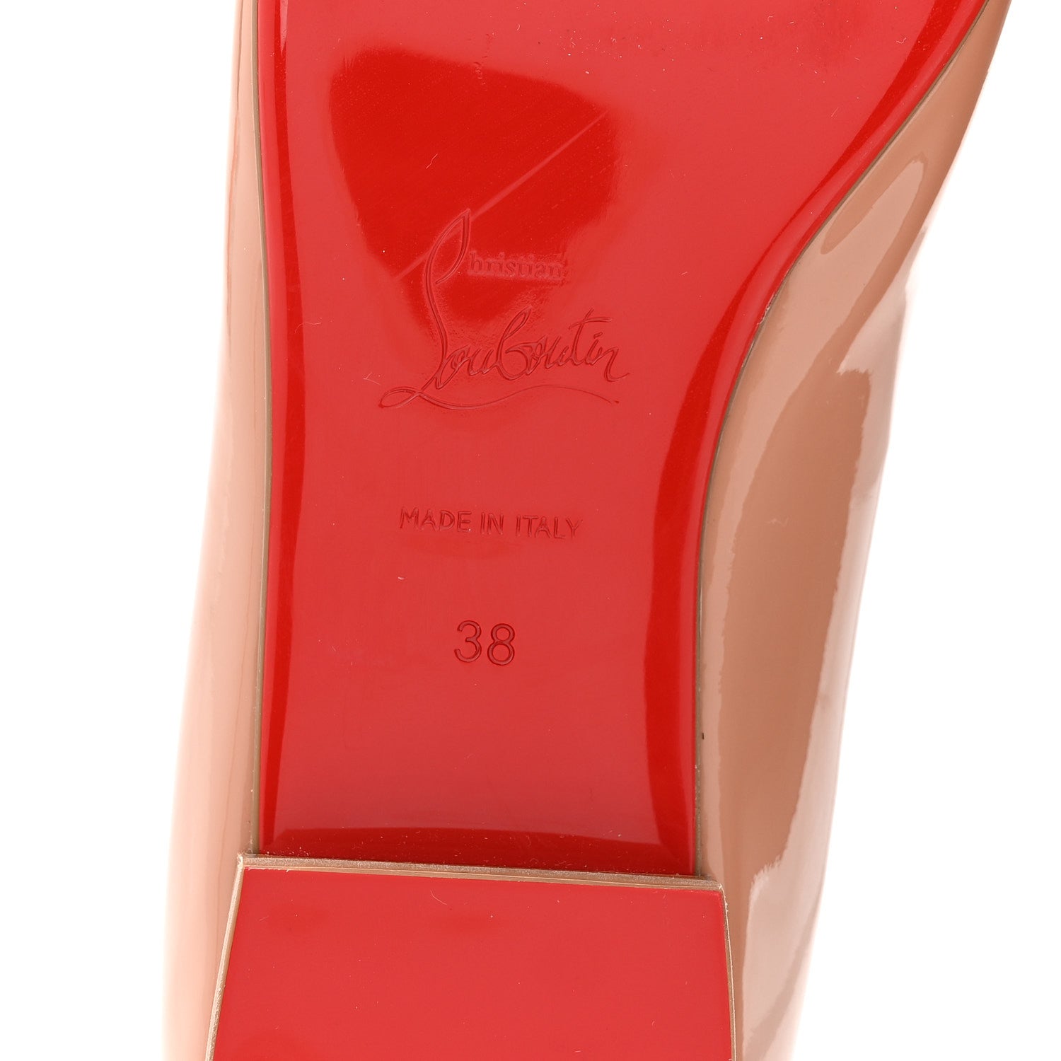Christian Louboutin Patent Hot Chickita Flats 38 Blush 7 of 9