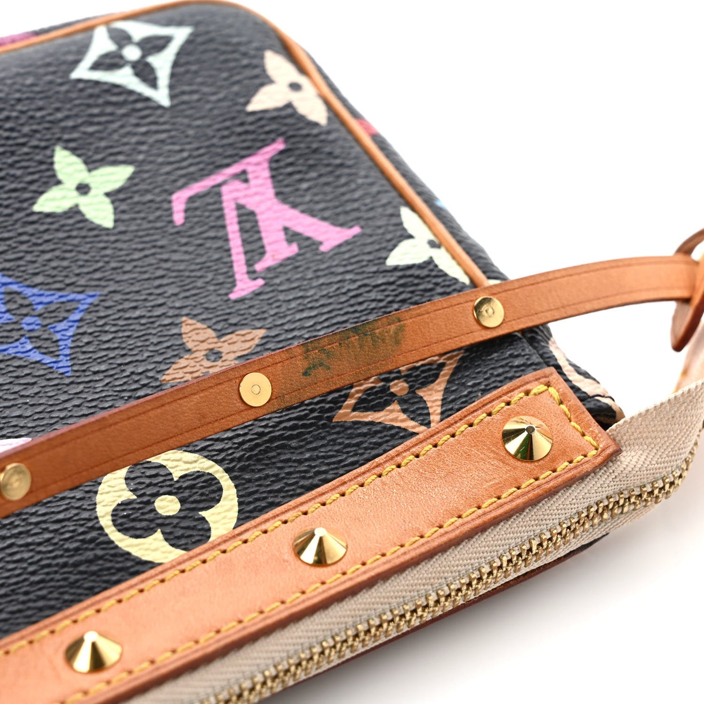 Monogram Multicolor Pochette Accessories Black
