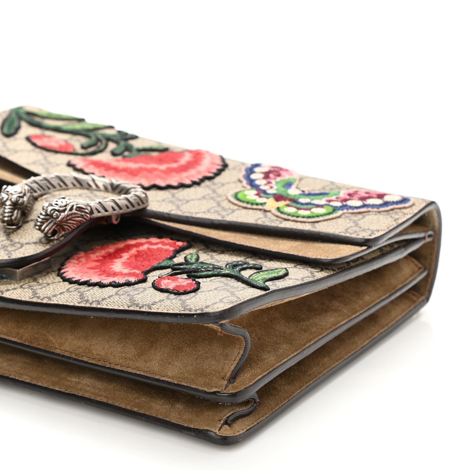 Gucci GG Supreme Monogram Embroidered Carnation Medium Dionysus Shoulder Bag Beige 8 of 9