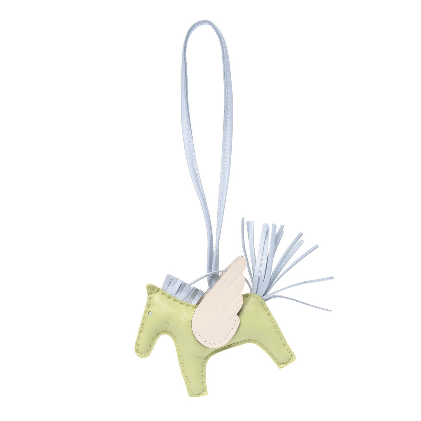 Milo Lambskin Grigri Rodeo Pegase Horse Bag Charm PM Jaune Bourgeon Bleu Brume Nata