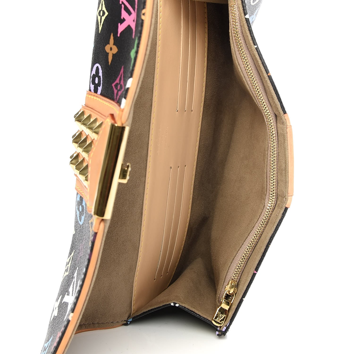 Louis Vuitton Monogram Multicolor Courtney Clutch Black 5 of 7