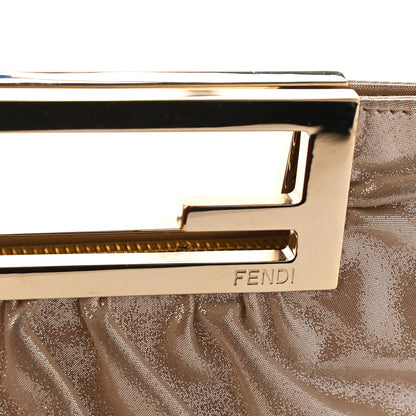 Fendi Metallic Lurex FF Cutout Baguette Clutch Gold 15 of 16