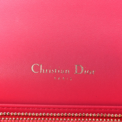 Christian Dior Lambskin Cannage Lady Dior Pouch Pink 7 of 10