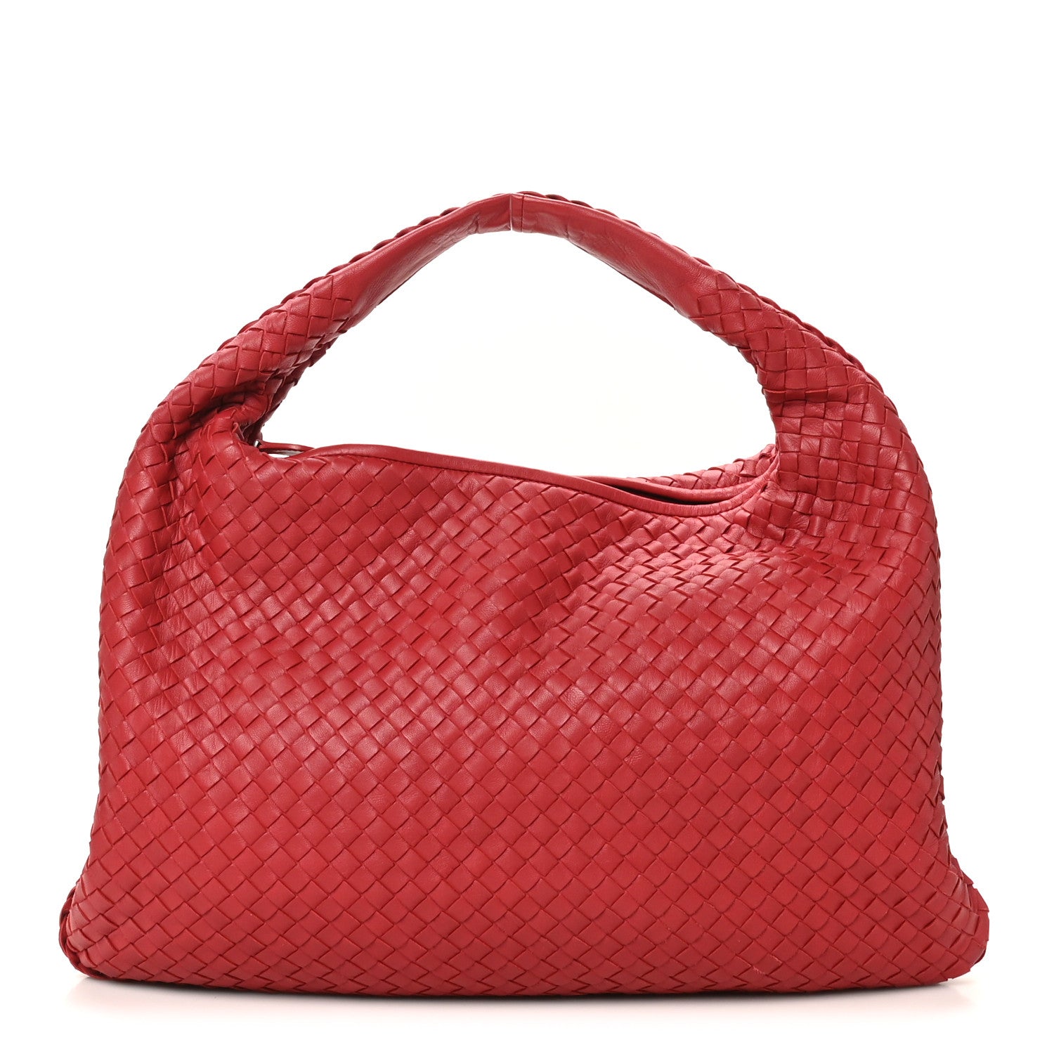 Bottega Veneta Nappa Intrecciato Large Veneta Hobo Red 1 of 10