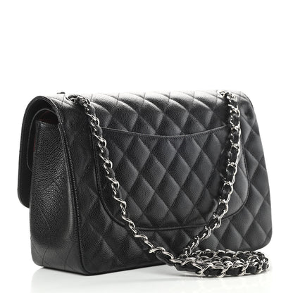 Chanel Caviar Quilted Jumbo Double Flap Black 4 of 12