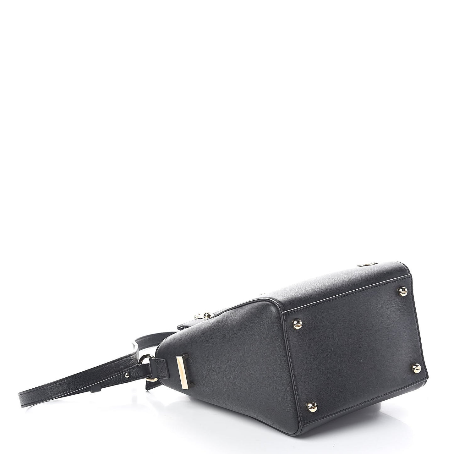 Calfskin Mini HDG Top Handle Crossbody Bag Black