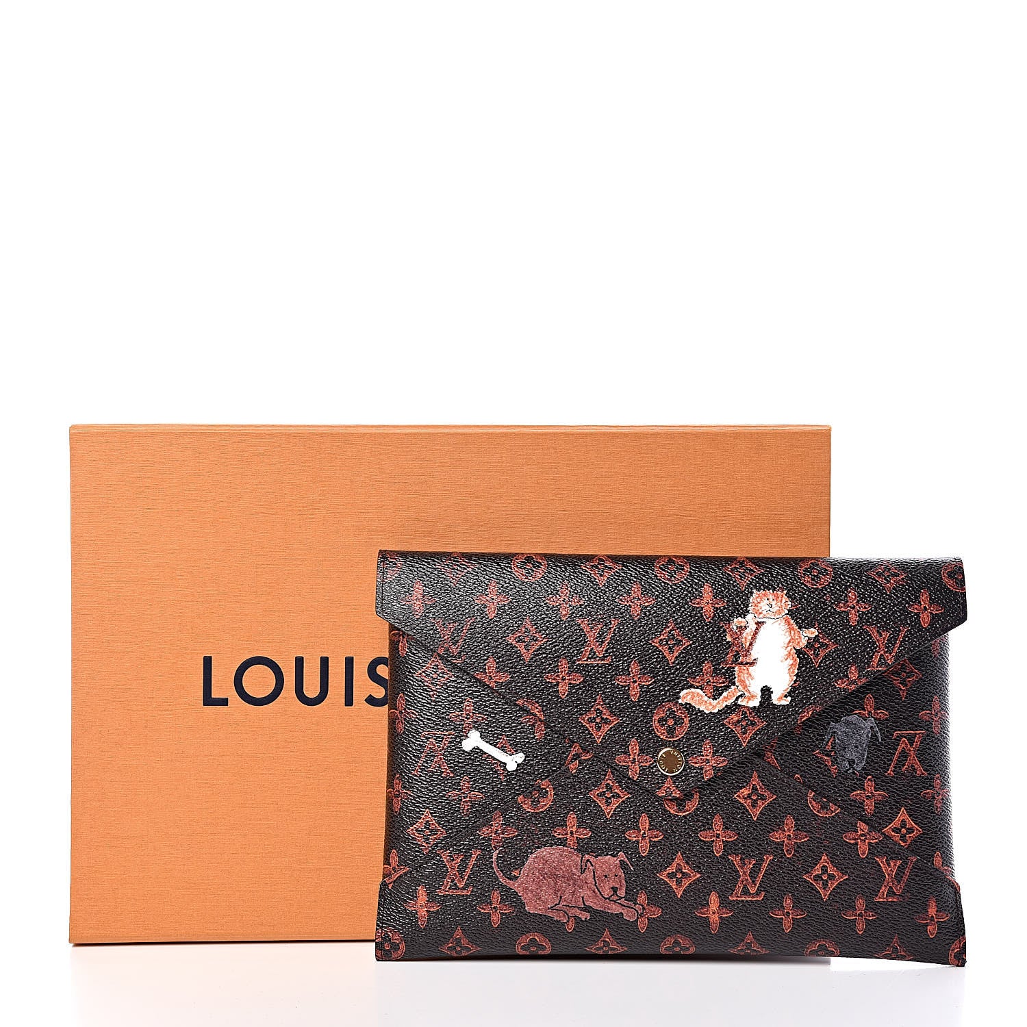 Louis Vuitton Catogram Kirigami Pochette Set Marron White Black 9 of 9