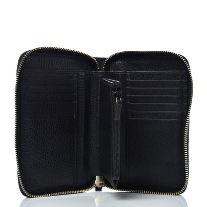 Gucci Pebbled Calfskin Zip Around Wallet Black 5 of 6