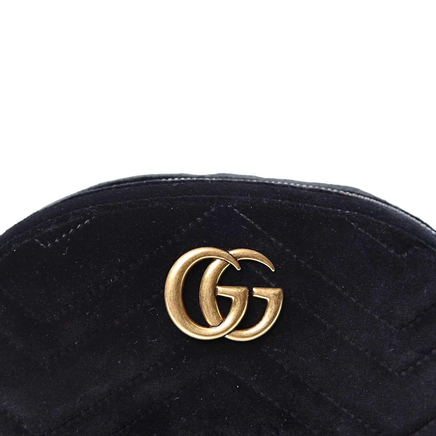 Gucci Velvet Matelasse GG Marmont Belt Bag 95 38 Black 8 of 10