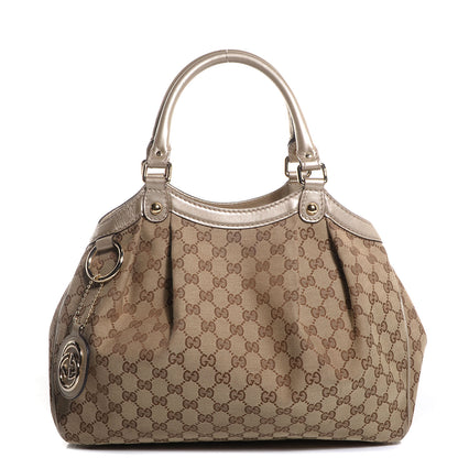 Gucci Monogram Medium Sukey Tote Champagne 1 of 9