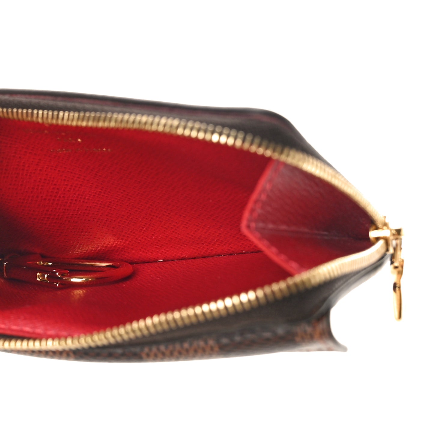 Damier Ebene Recto Verso Card Holder Red