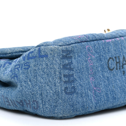 Chanel Denim Quilted Denim Large Mood Flap Blue Multicolor 9 of 10
