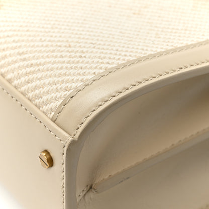 Saint Laurent Canvas Calfskin Mini Classic Monogram Cassandra Top Handle Beige Cream 13 of 15