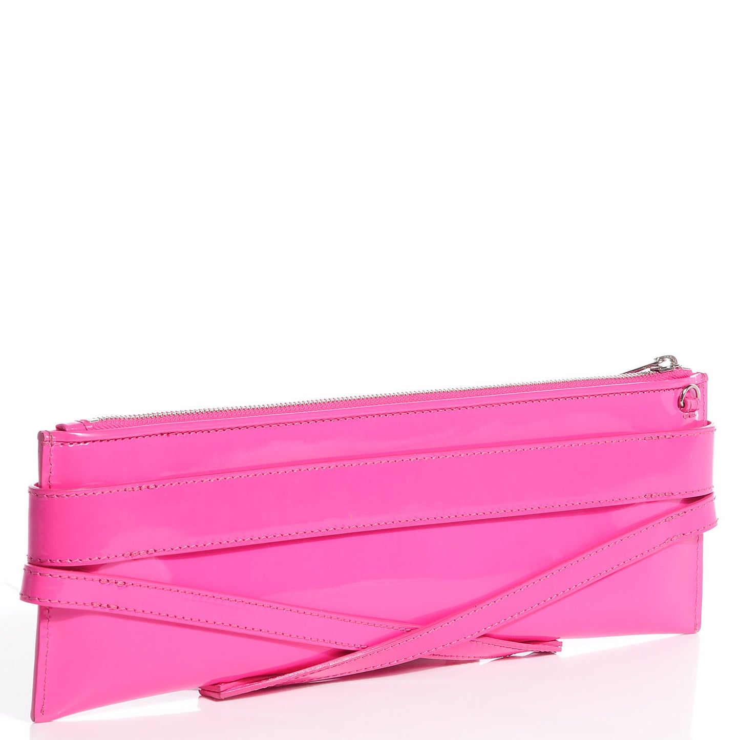 Patent Bridle Calfskin Parmoor Clutch Bag Pink