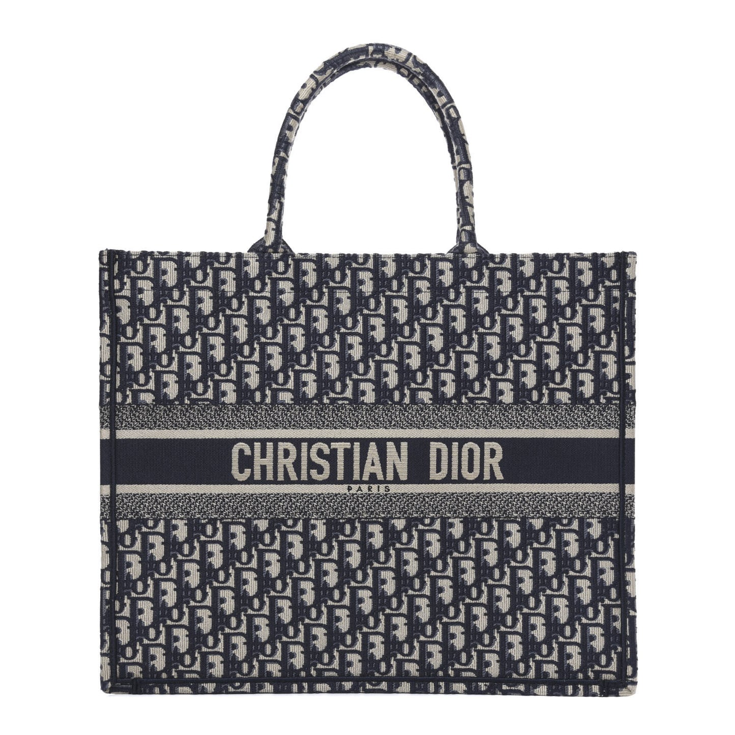 Oblique Book Tote Blue Multicolor