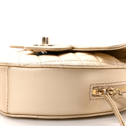 Chanel Metallic Lambskin Quilted CC In Love Heart Bag Gold 10 of 11