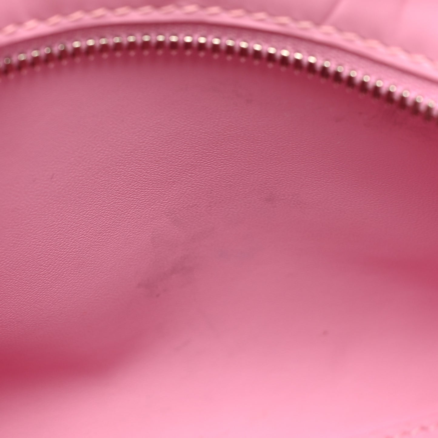 Semi Shiny Calfskin Crocodile Embossed Neo Classic Silver Hardware Mini City Pink