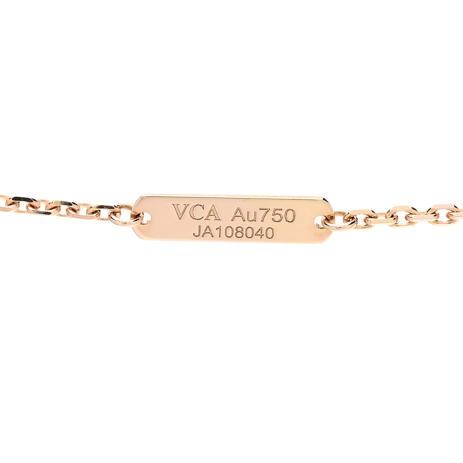 Van Cleef & Arpels 18K Rose Gold Mother of Pearl "Edition Ginza" Magic Alhambra Pendant Necklace 5 of 6