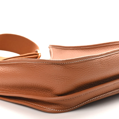 Hermes Taurillon Clemence Evelyne III PM Gold 9 of 11