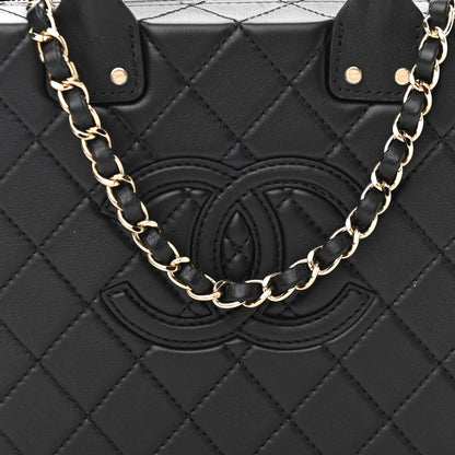 Chanel Calfskin Quilted Studded Square Vanity Case Black 8 of 11
