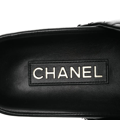 Chanel Lambskin Quilted CC Clogs 39 Black 9 of 11