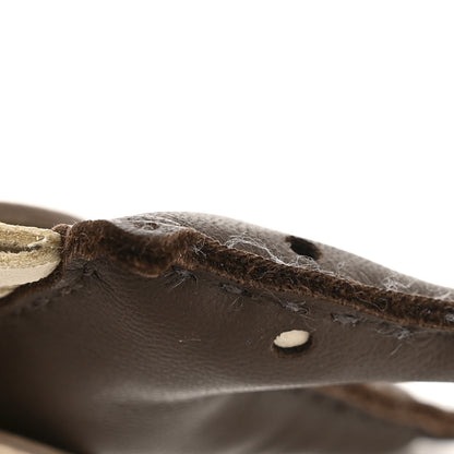 Hermes Milo Lambskin Grigri Rodeo Pegase Horse Bag Charm PM Chocolat Craie 5 of 5