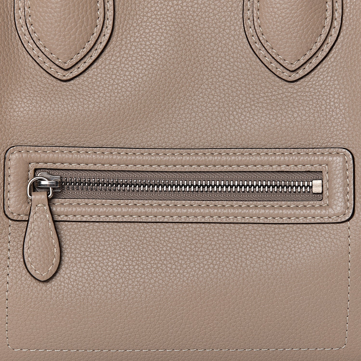 Celine Drummed Calfskin Mini Luggage Dune 11 of 11