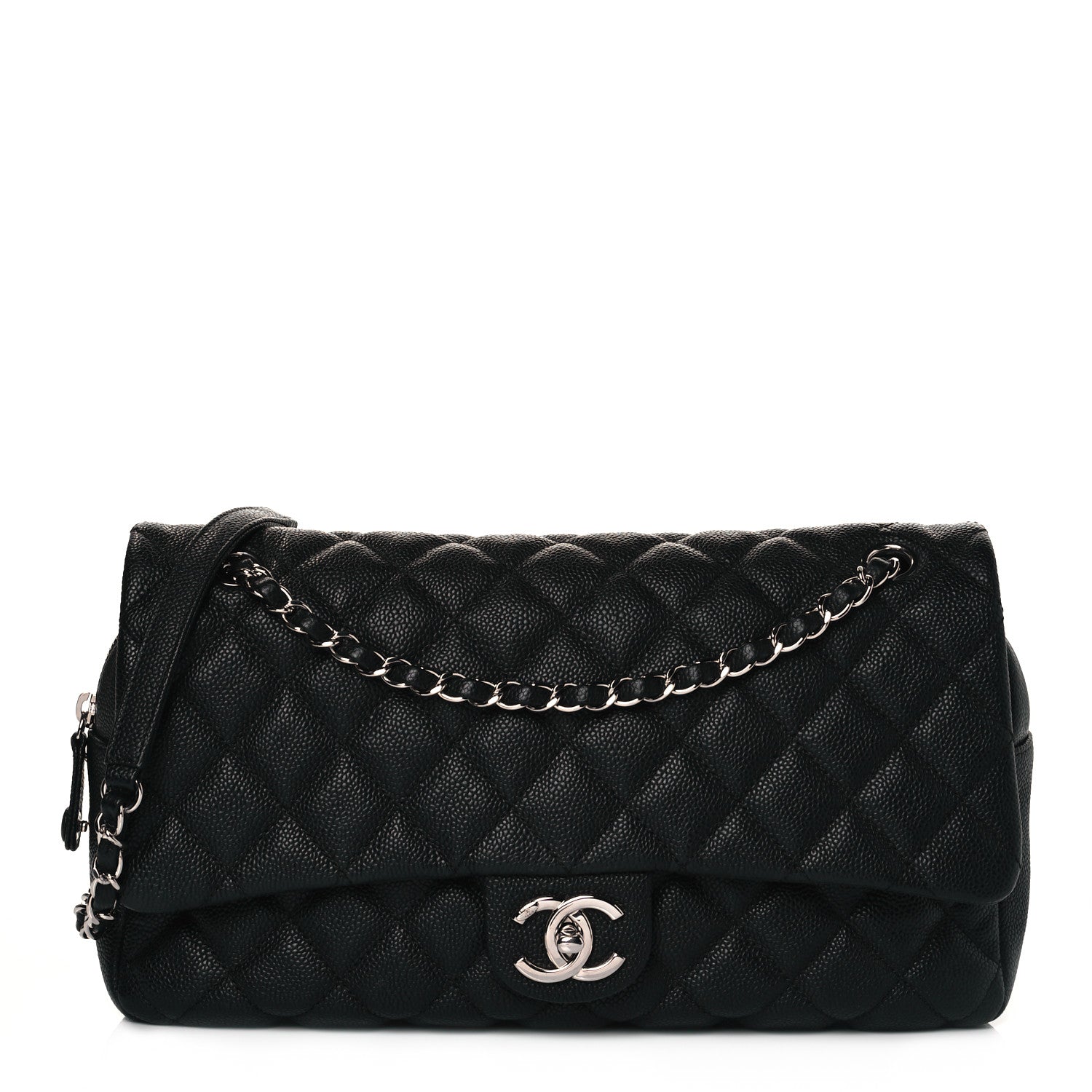 Chanel Caviar Quilted Jumbo Easy Flap Black 1 of 10