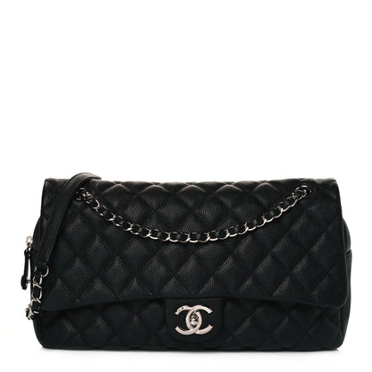 Chanel Caviar Quilted Jumbo Easy Flap Black 1 of 10