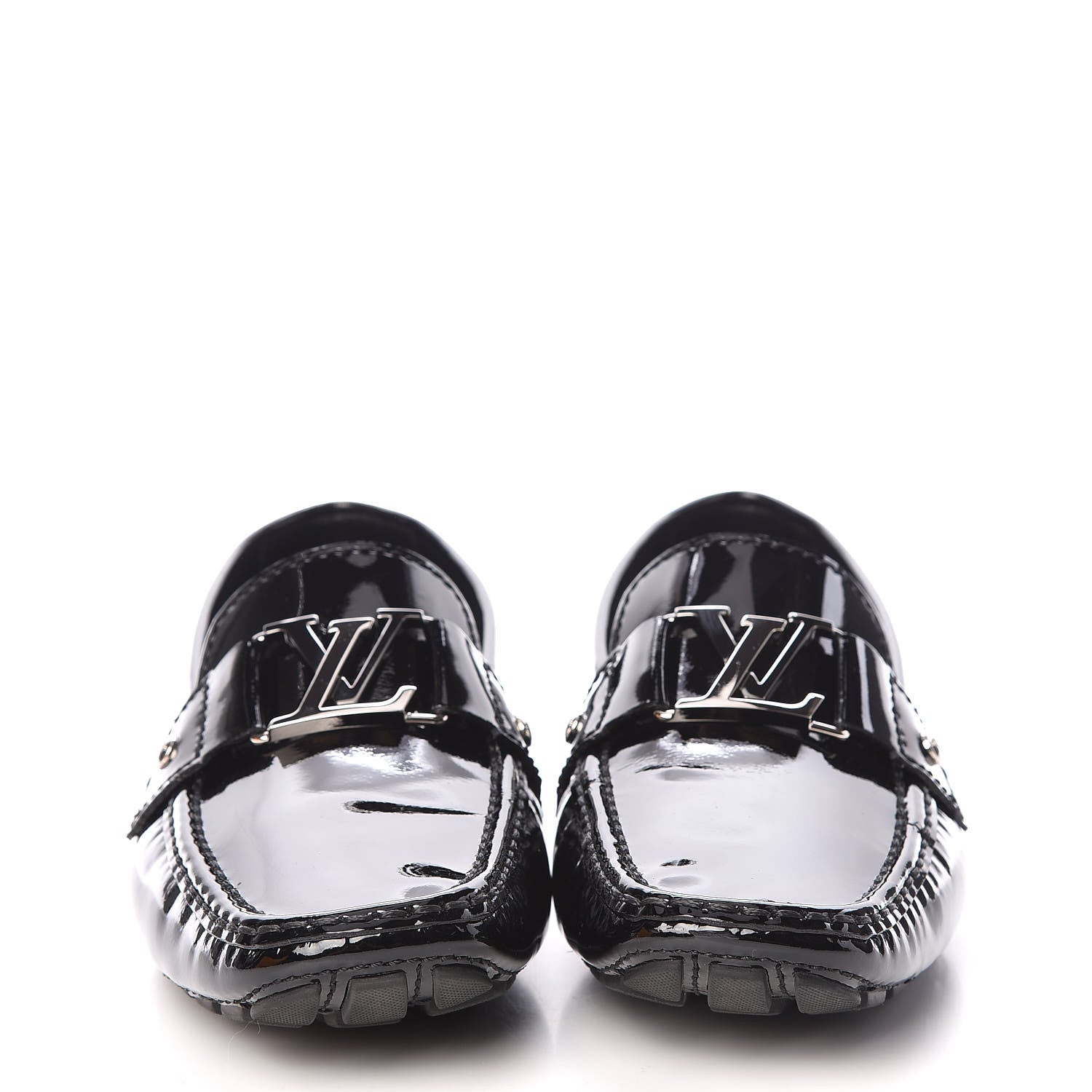 Louis Vuitton Patent Monte Carlo Loafers 7 Black 2 of 9