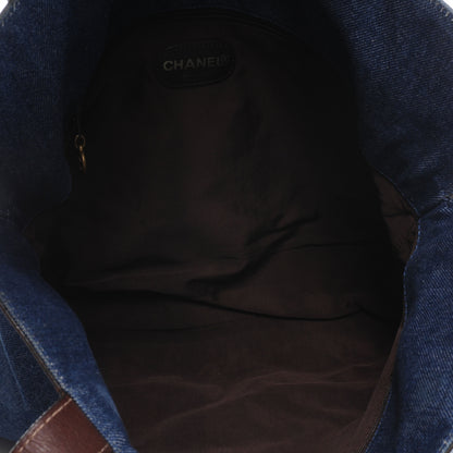 Chanel Calfskin Denim Shoulder Bag Brown 5 of 7