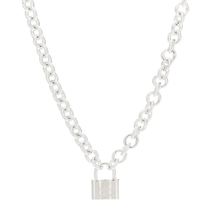 Tiffany Sterling Silver 1837 Lock Charm Necklace 1 of 4