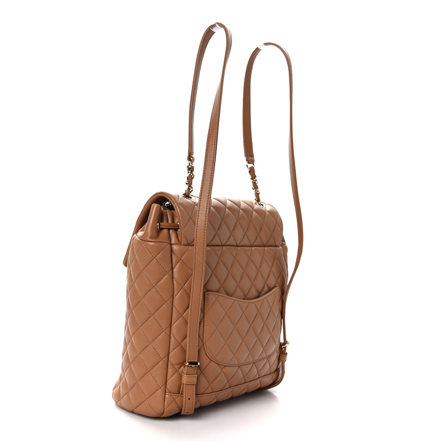 Chanel Lambskin Quilted Large Urban Spirit Backpack Dark Beige 2 of 8